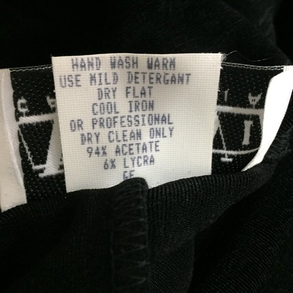 NWT VIKKI VI Black 3/4 - Long Sleeve Ribbed Slinky Round Collar Dress - Picture 4 of 8